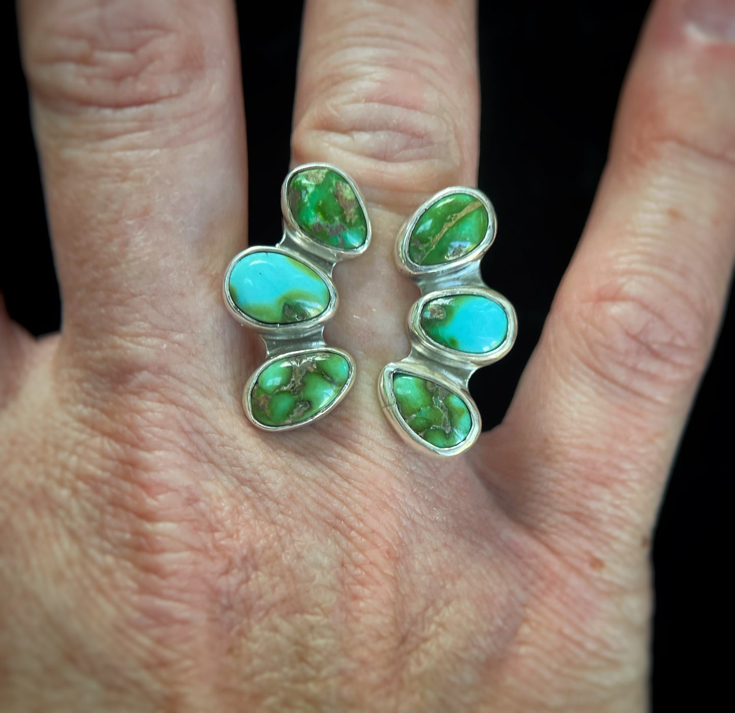 Turquoise Blossom Ring - Fits Sizes 5.25-6.75