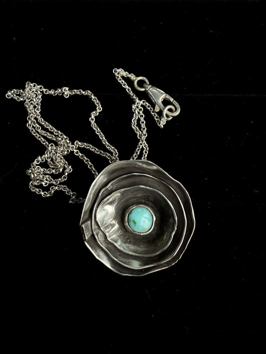 Turquoise Cupped Pendant