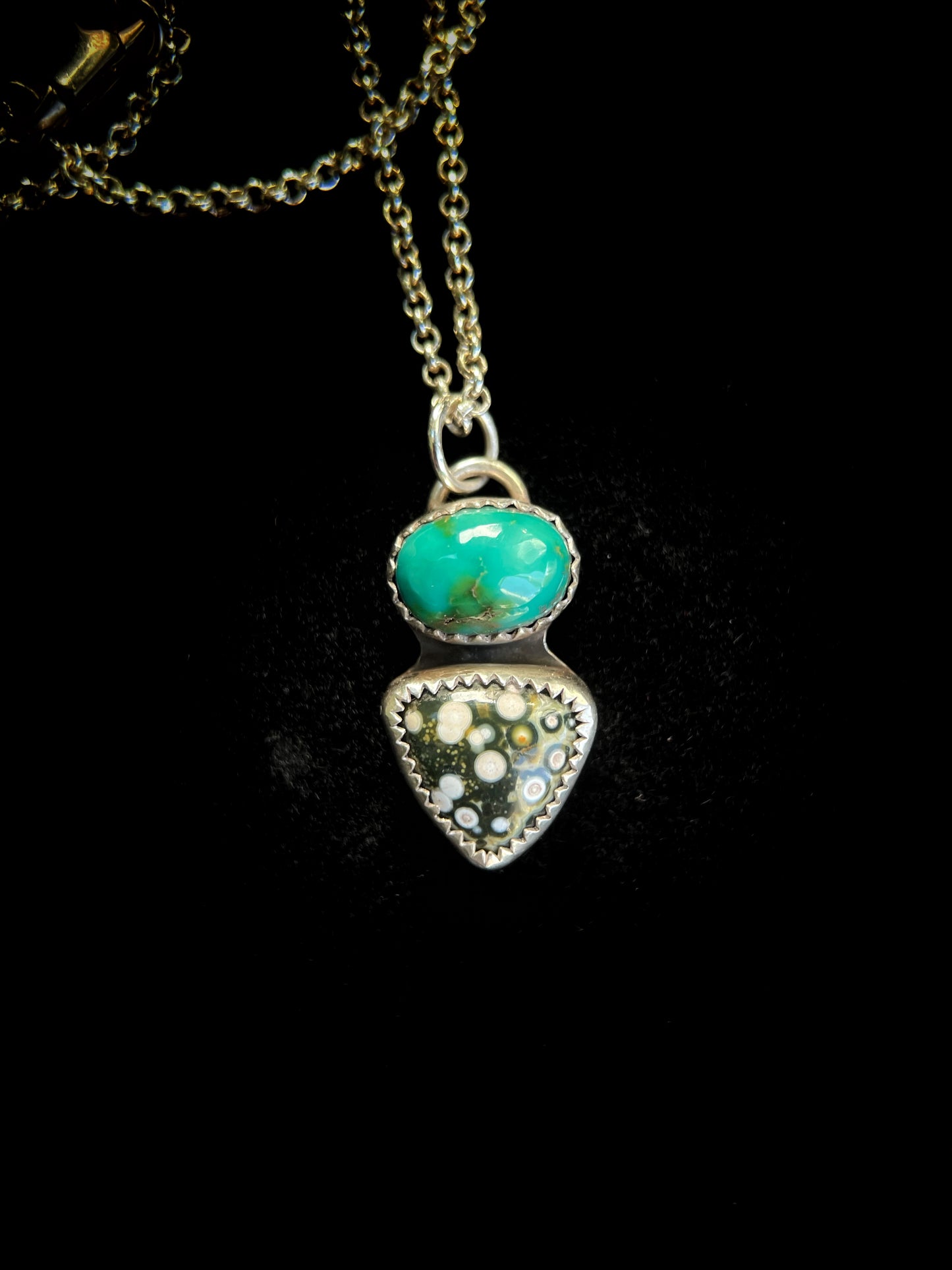 Ocean Jasper Sierra Bella Turquoise Pendant