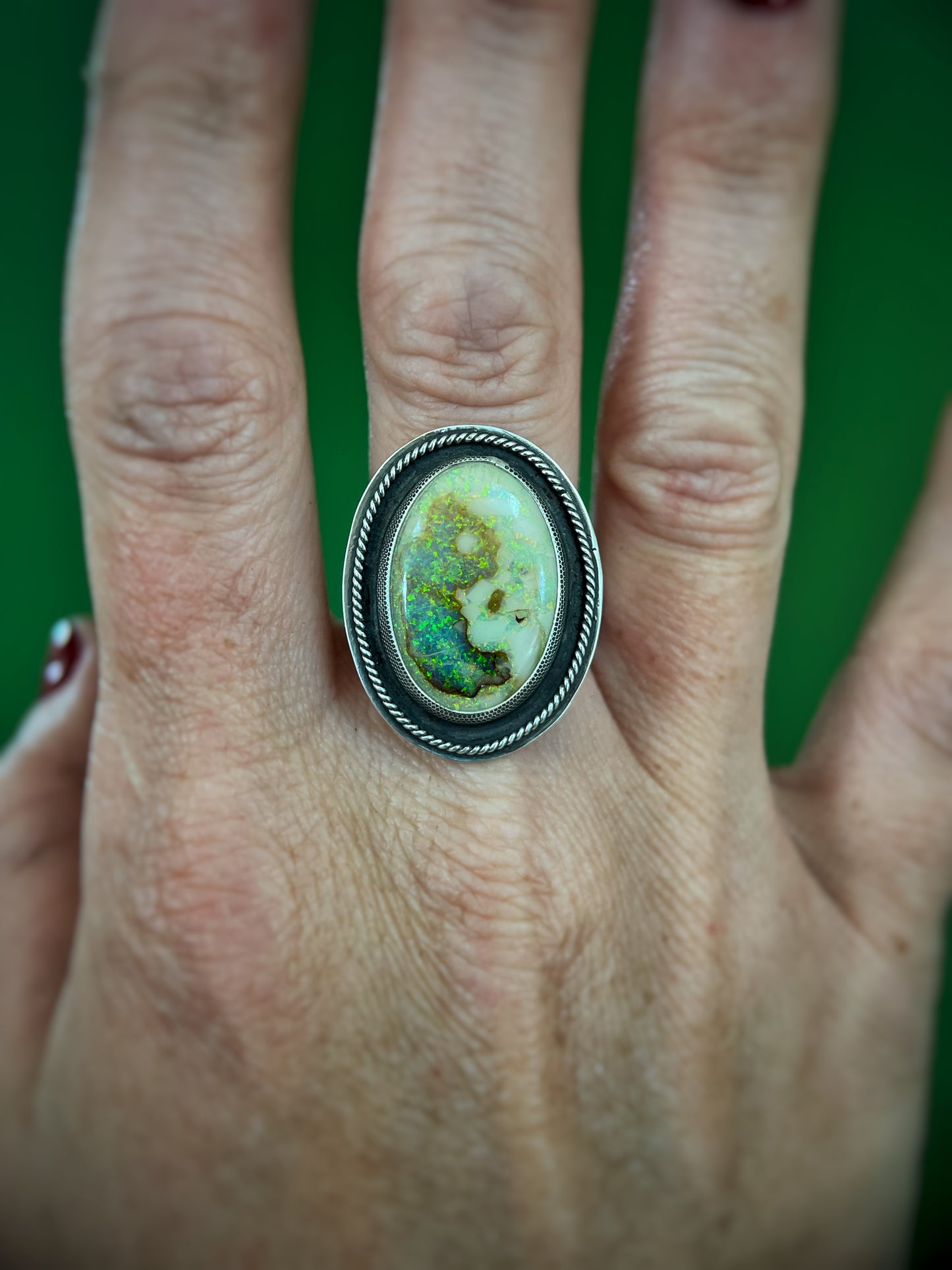 Opal Shadowbox Ring - Size 10